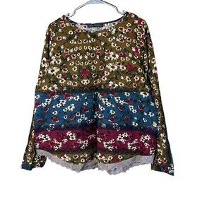 Zanzea Collections flower print long sleeve blouse
